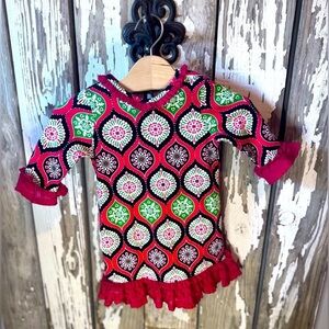 Rare Editions Holiday/ Christmas Dress size 24 months Red with ruffles